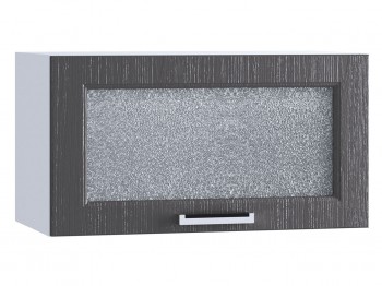 Шкаф верхний горизонтальный со стеклом 600, ШВГС 600 (Клен серый/корпус белый) в Шарыпово - sharypovo.mebel54.com | фото