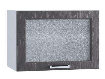 Шкаф верхний горизонтальный со стеклом 609, ШВГС 609 (Клен серый/корпус белый) в Шарыпово - sharypovo.mebel54.com | фото
