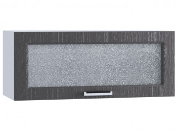 Шкаф верхний горизонтальный со стеклом 800, ШВГС 800 (Клен серый/корпус белый) в Шарыпово - sharypovo.mebel54.com | фото