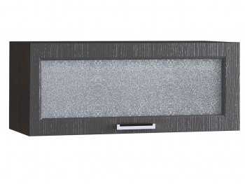 Шкаф верхний горизонтальный со стеклом 800, ШВГС 800 (Клен серый/корпус венге) в Шарыпово - sharypovo.mebel54.com | фото