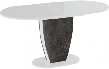 Стол обеденный «Монреаль» Тип 1 (Белый глянец/Моод темный) в Шарыпово - sharypovo.mebel54.com | фото