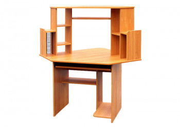 Угловой компьютерный стол (Вишня Оксфорд) в Шарыпово - sharypovo.mebel54.com | фото