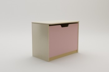 Ящик для игрушек Грэйси (Розовый/корпус Клен) в Шарыпово - sharypovo.mebel54.com | фото