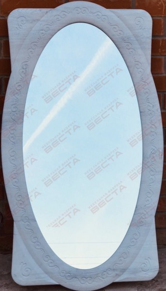 Зеркало Овальное МДФ Белый в Шарыпово - sharypovo.mebel54.com | фото